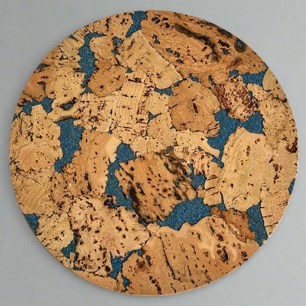 Blue cork surface